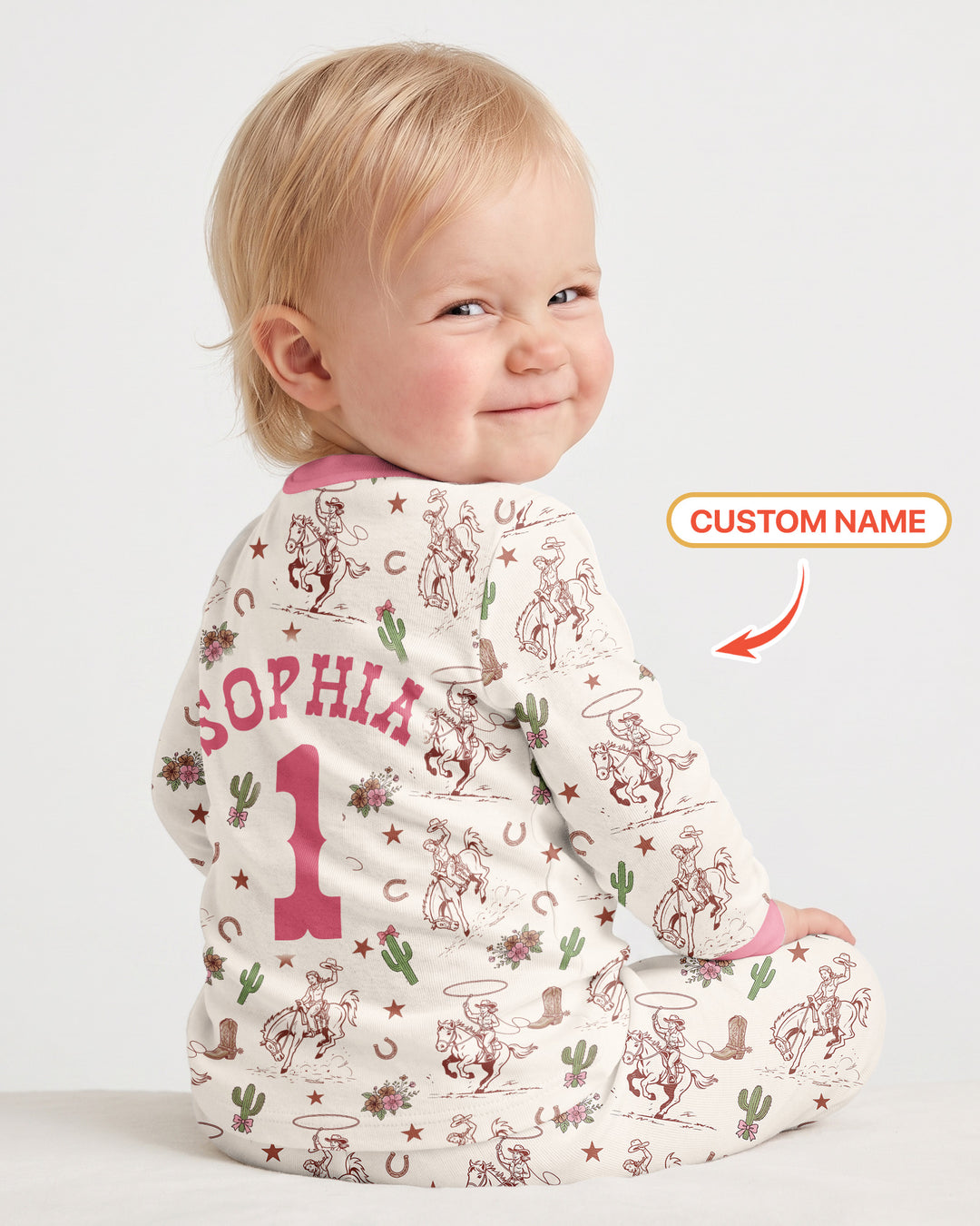 Personalized My First Rodeo Bamboo Two Piece Long Sleeve Pajama Set