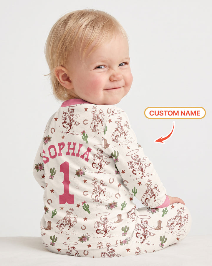 Personalized My First Rodeo Bamboo Two Piece Long Sleeve Pajama Set