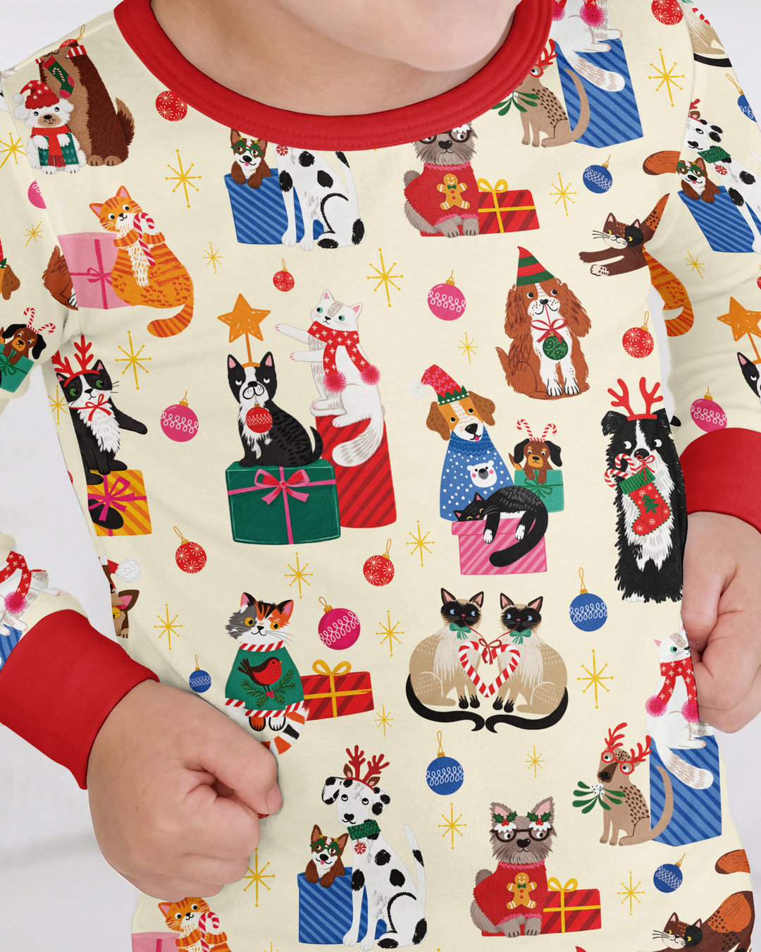 Christmas Paws Bamboo Two Piece Long Sleeve Pajama Set