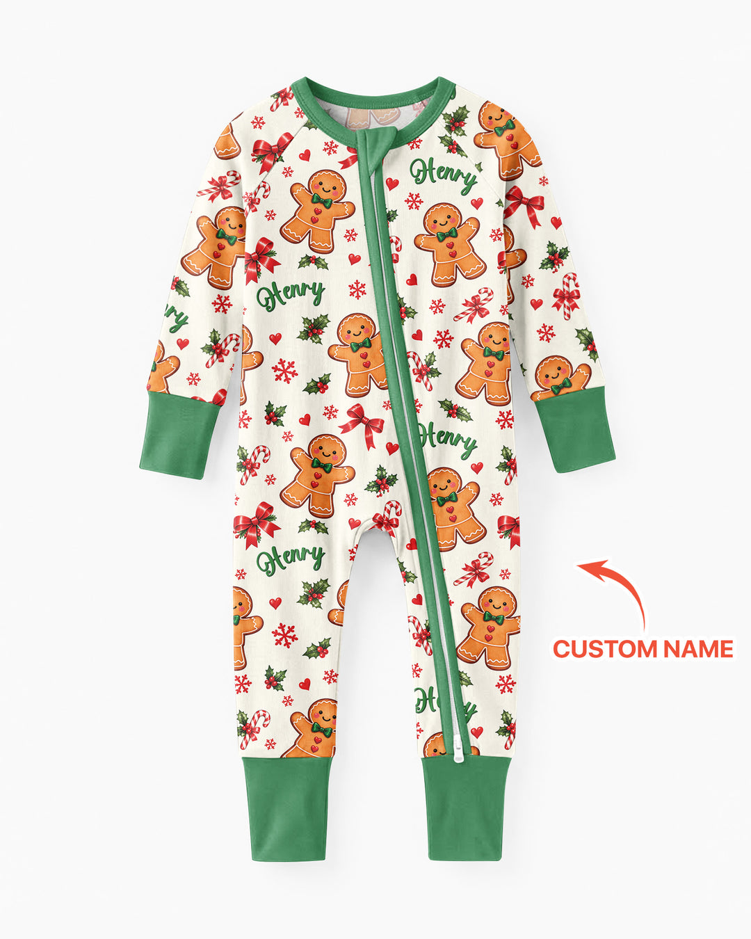 Custom Name Gingerbread Bamboo Convertible Zippy