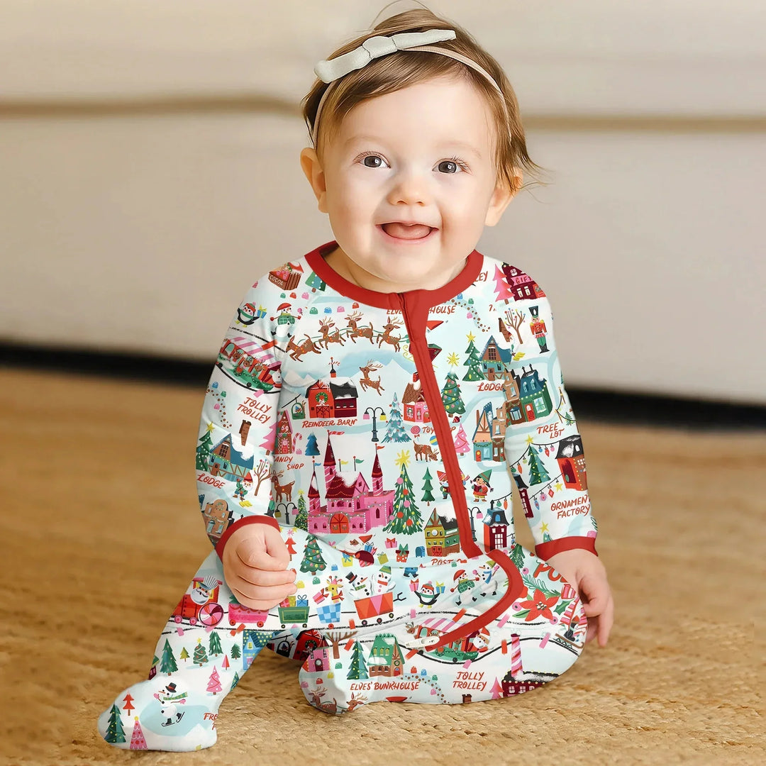Santa's City Maps Convertible Zippy , Santa's City Maps Convertible Zippy - 0-3M / Green