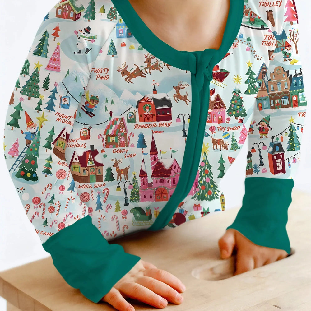 Santa's City Maps Convertible Zippy , Santa's City Maps Convertible Zippy - 0-3M / Green