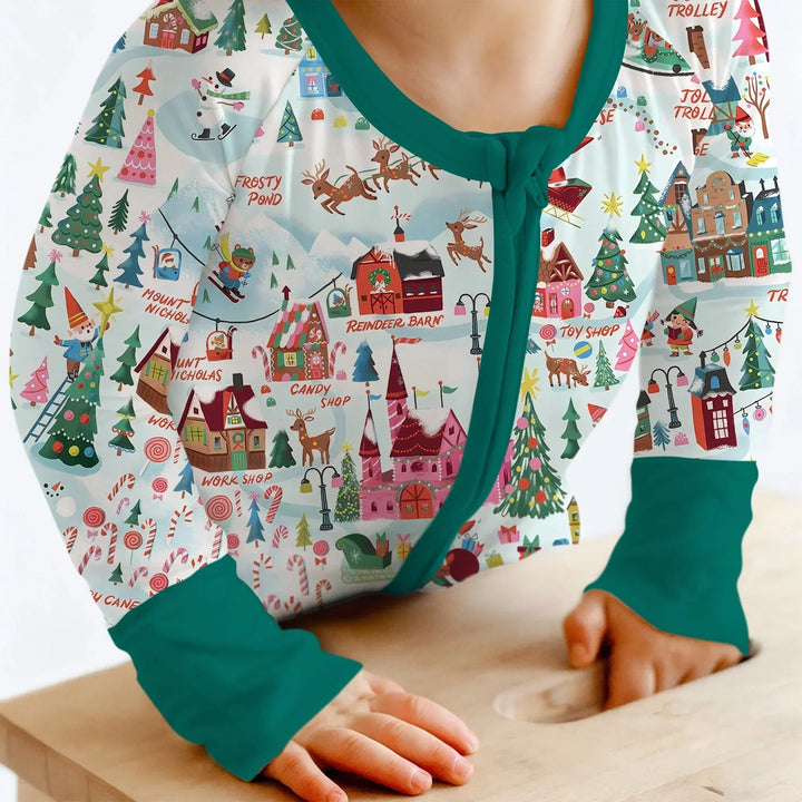 Santa's City Maps Convertible Zippy , Santa's City Maps Convertible Zippy - 0-3M / Green