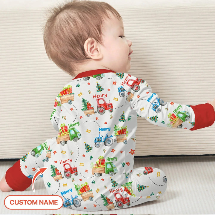 Santa's Little Builders Custom Name Convertible Zippy , Santa's Little Builders Custom Name Convertible Zippy - 0-3M