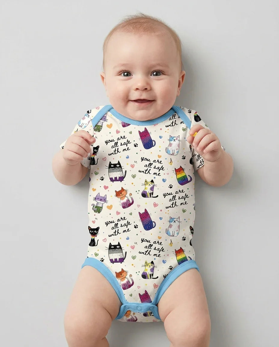 Loved & Safe Kitties Family Matching Bamboo Bodysuit