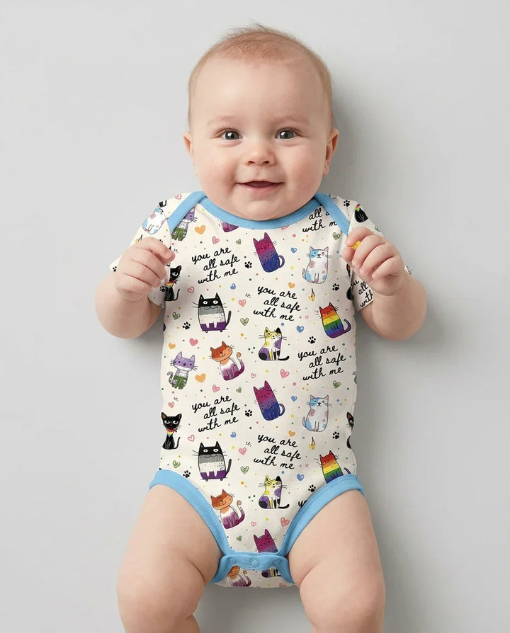 Loved & Safe Kitties Family Matching Bamboo Bodysuit