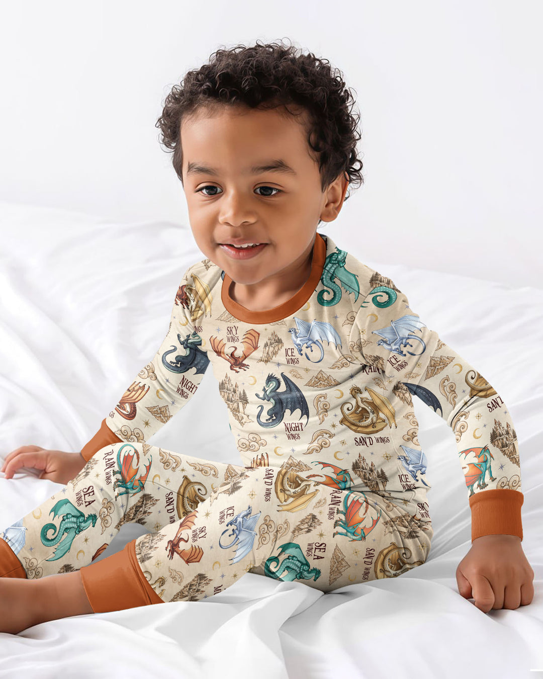 Elemental Dragons Bamboo Two Piece Long Sleeve Pajama Set