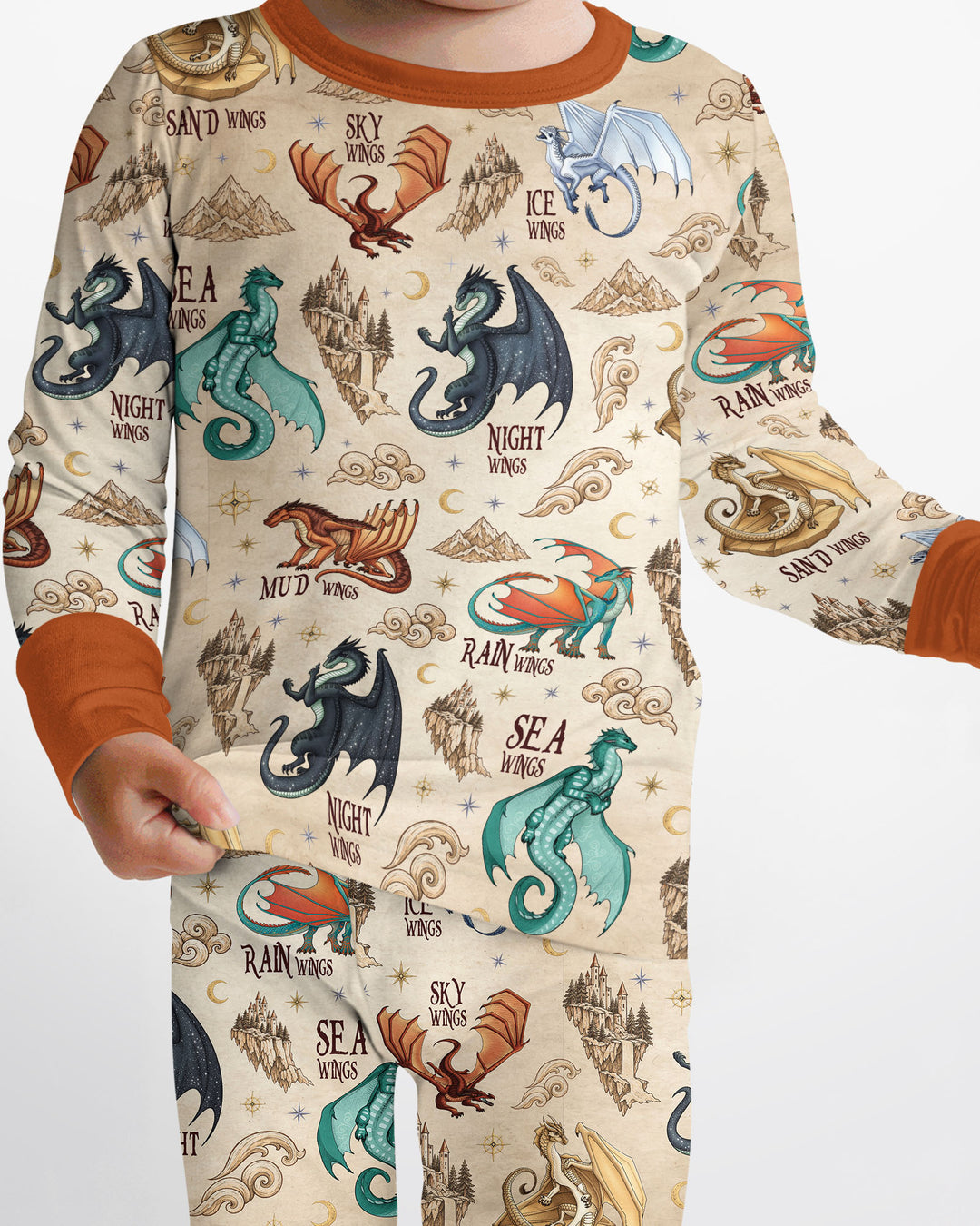Elemental Dragons Bamboo Two Piece Long Sleeve Pajama Set