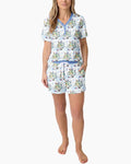 Texas Map Family Matching Bamboo Women Short Sleeve Short Pajama Set