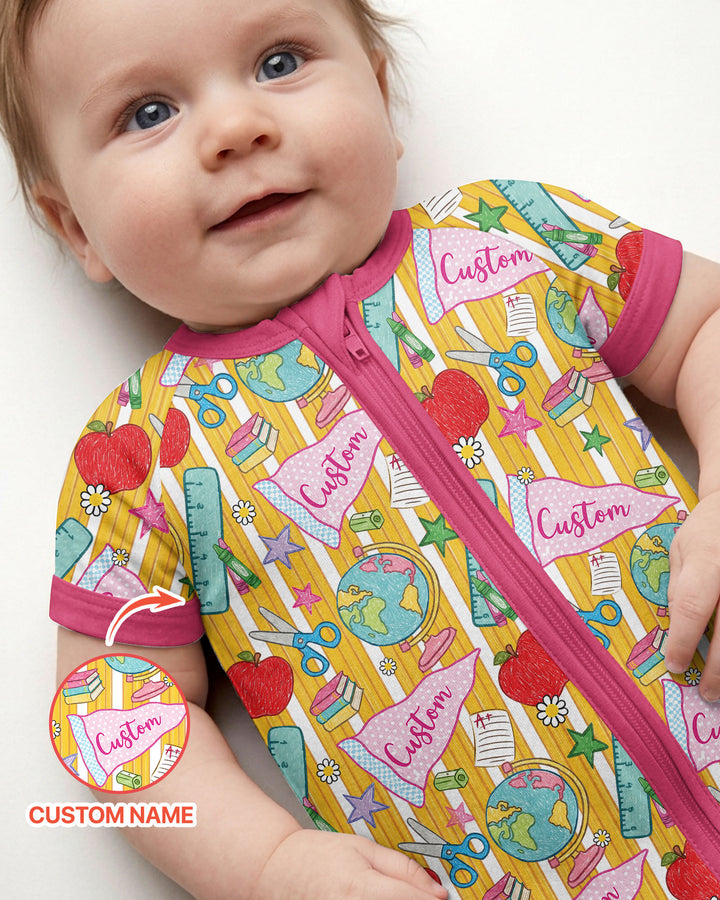 Custom Back To School Pennant Bamboo Convertible Zippy