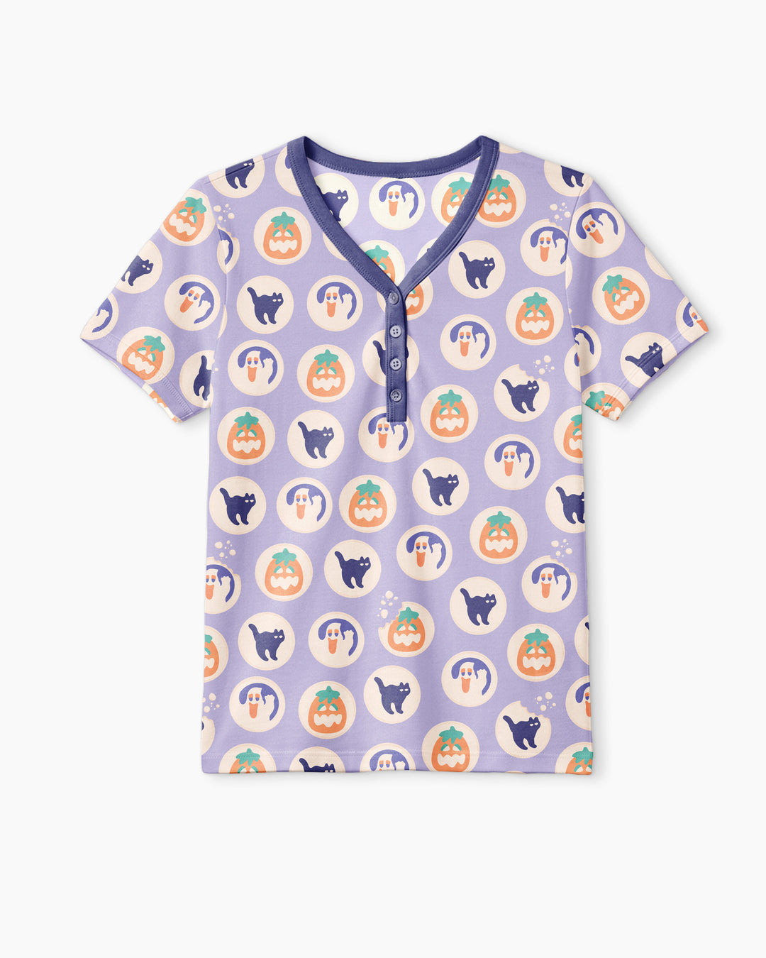 Boo Crew Bamboo Women Short Sleeve Short Pajama Set
