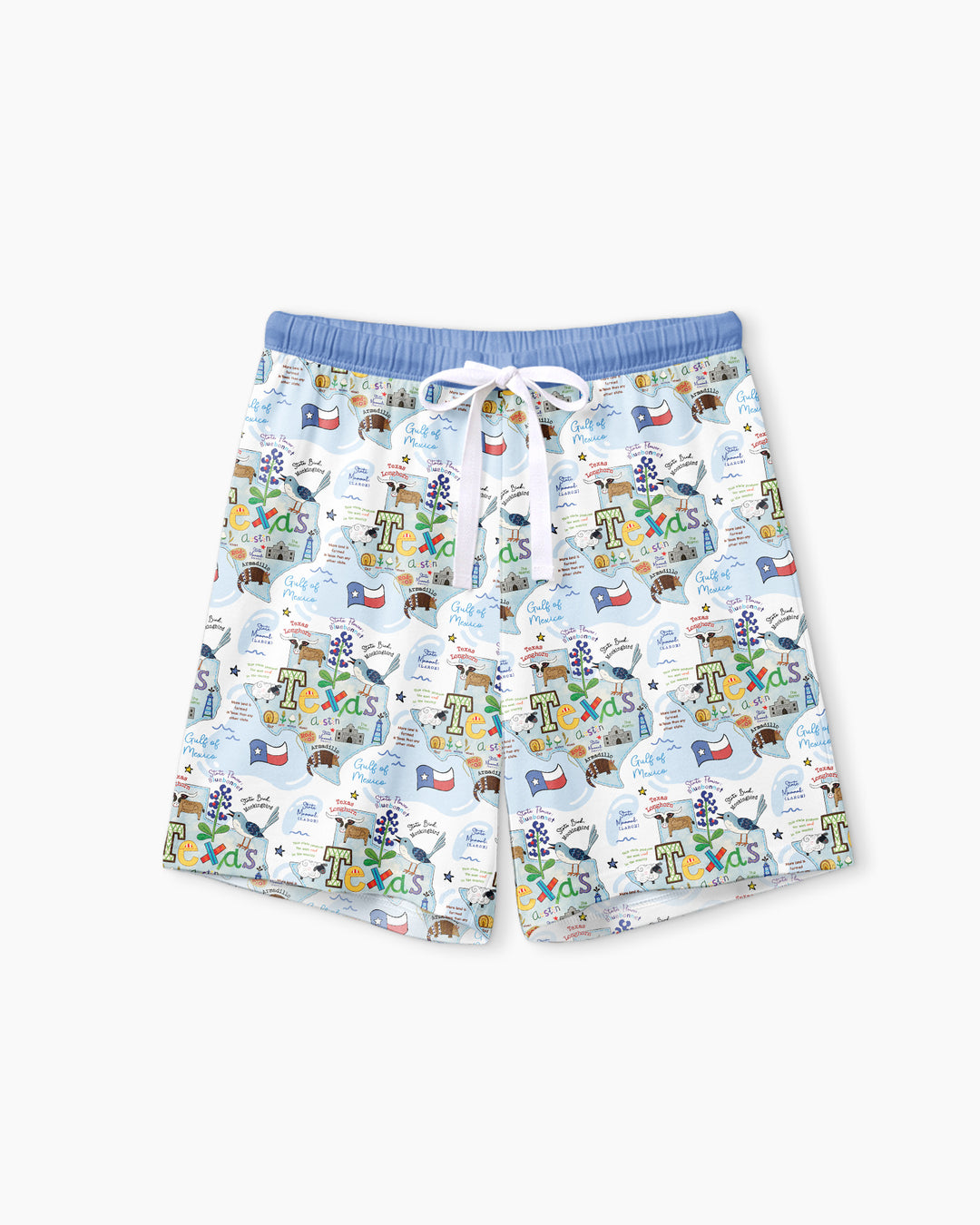 Texas Map Family Matching Bamboo Women Short Sleeve Short Pajama Set