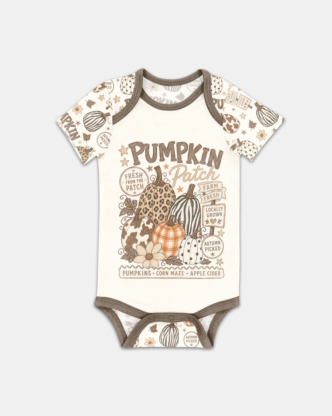 Whimsical Pumpkin Patch Bamboo Bodysuit