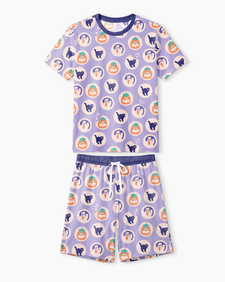 Boo Crew  Bamboo Men Short Sleeve Short Pajama Set