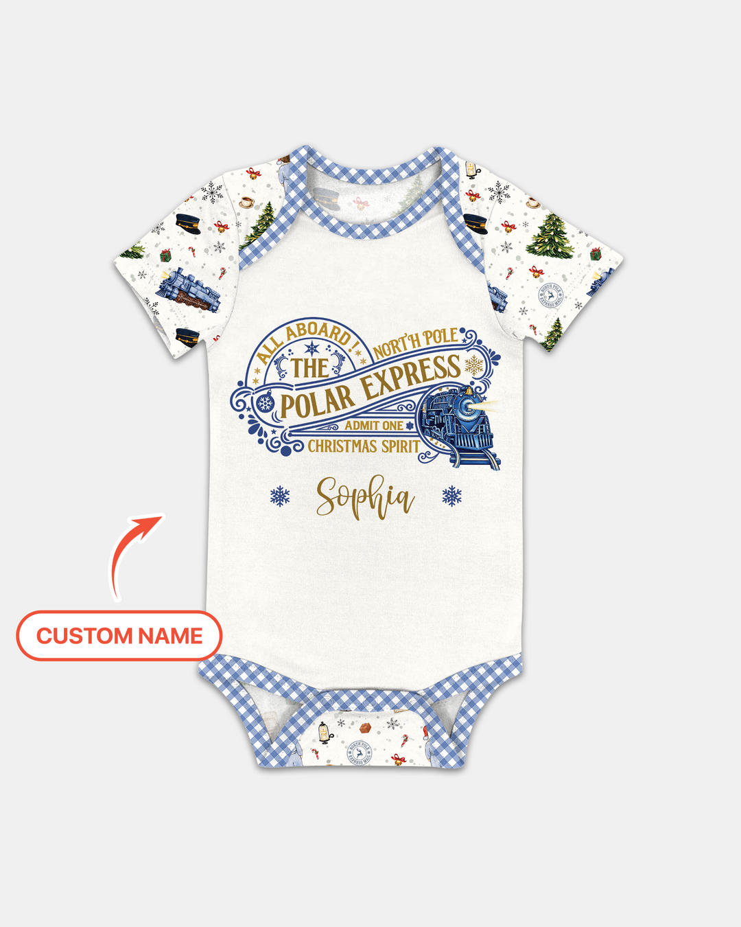Custom Name North Pole Adventure Bamboo Bodysuit