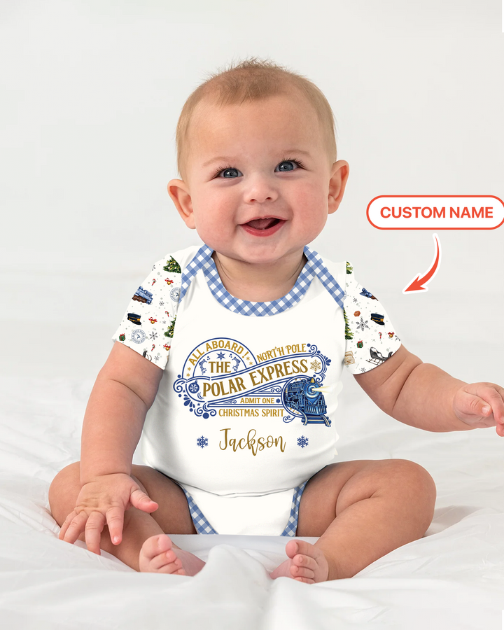 Custom Name North Pole Adventure Bamboo Bodysuit
