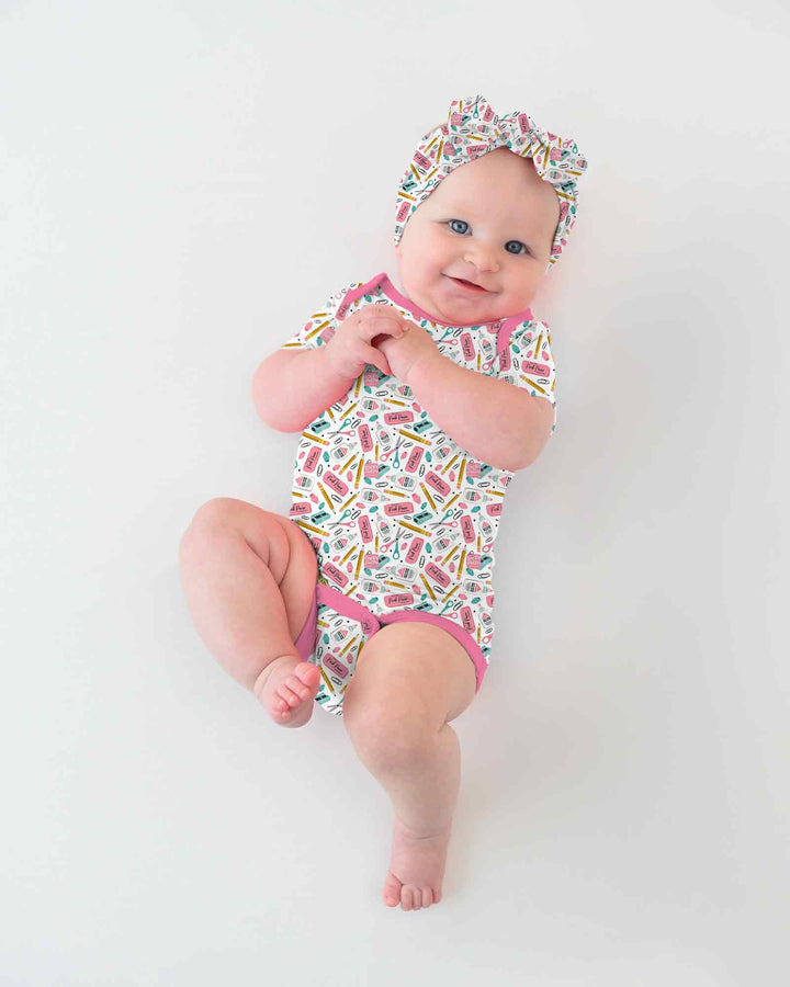 Pink Power School Supplies Bamboo Bodysuit