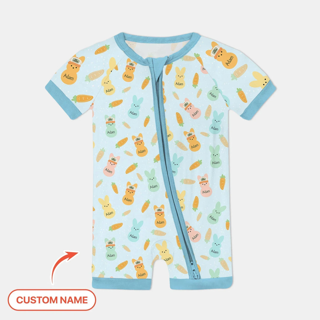 Custom Name Easter Bunny Bamboo Shorty Zippy