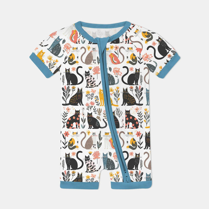 Botanical Cats Bamboo Shorty Zippy