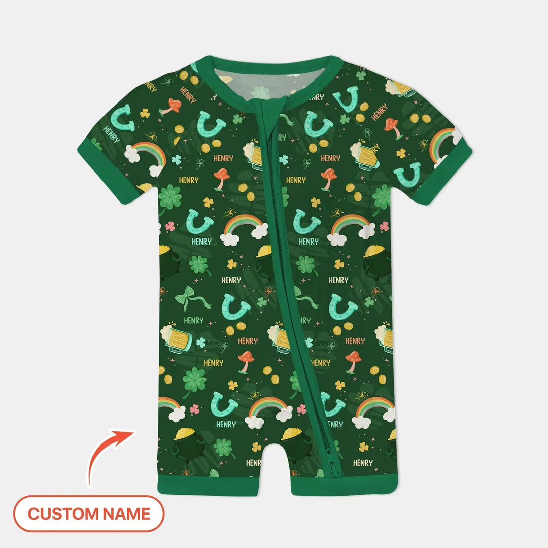 Custom Name Sprinkle Of Luck Bamboo Shorty Zippy