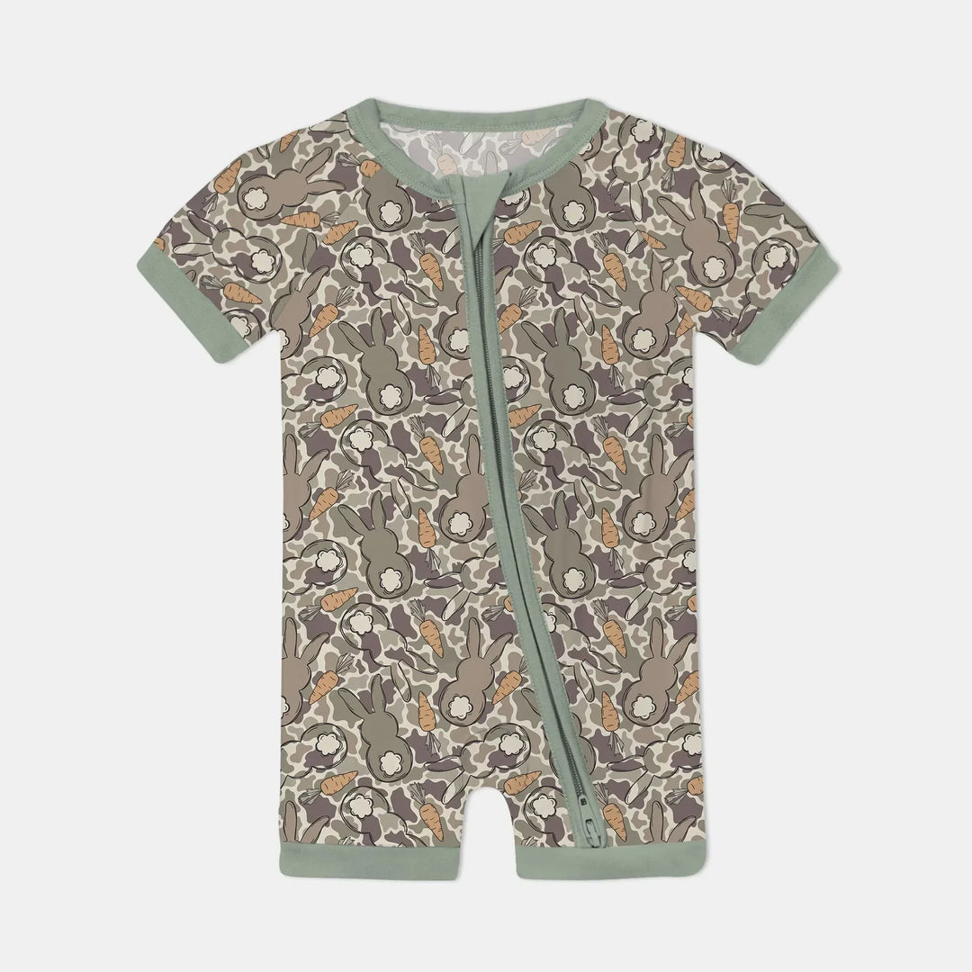 Camo Easter Bunny Bamboo Shorty Zippy