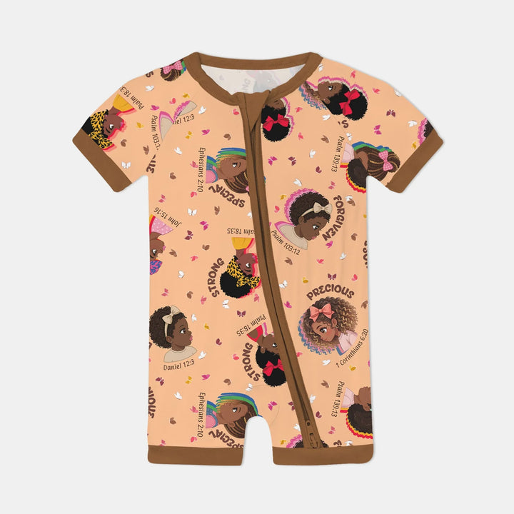 Empowered African Girl Bamboo Shorty Zippy