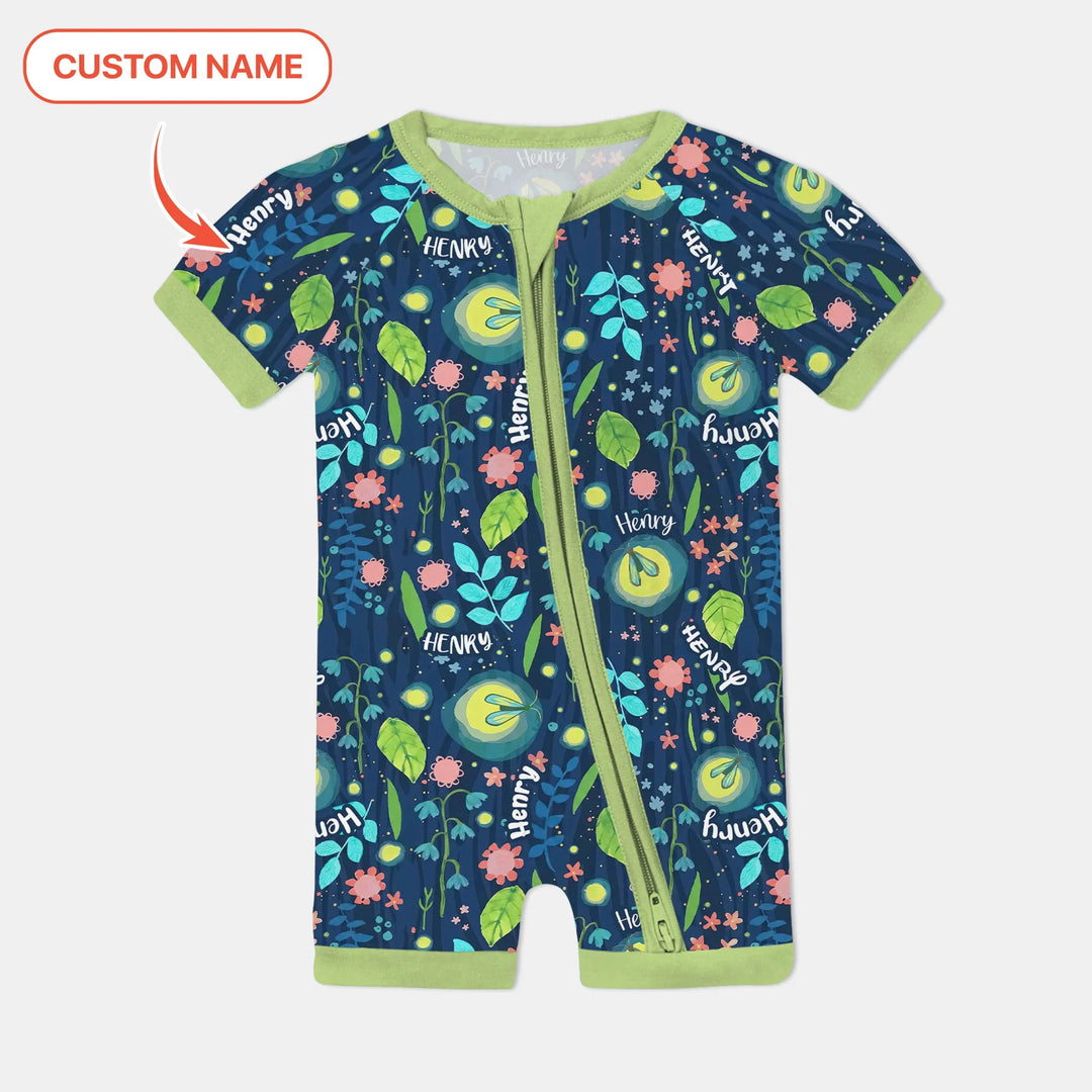 Nighttime Bugs Custom Name Bamboo Shorty Zippy