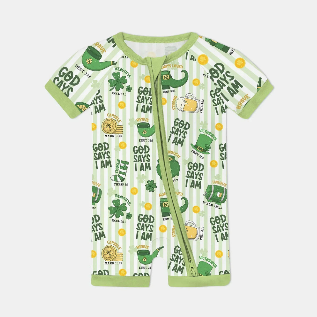 God Says I Am - Lucky & Loved Bamboo Shorty Zippy