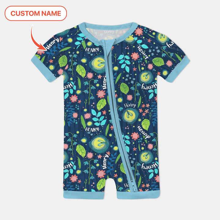 Nighttime Bugs Custom Name Bamboo Shorty Zippy