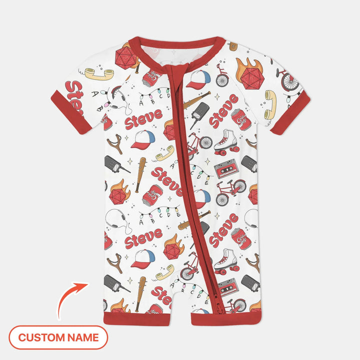 Custom Name Kids Adventure Bamboo Shorty Zippy
