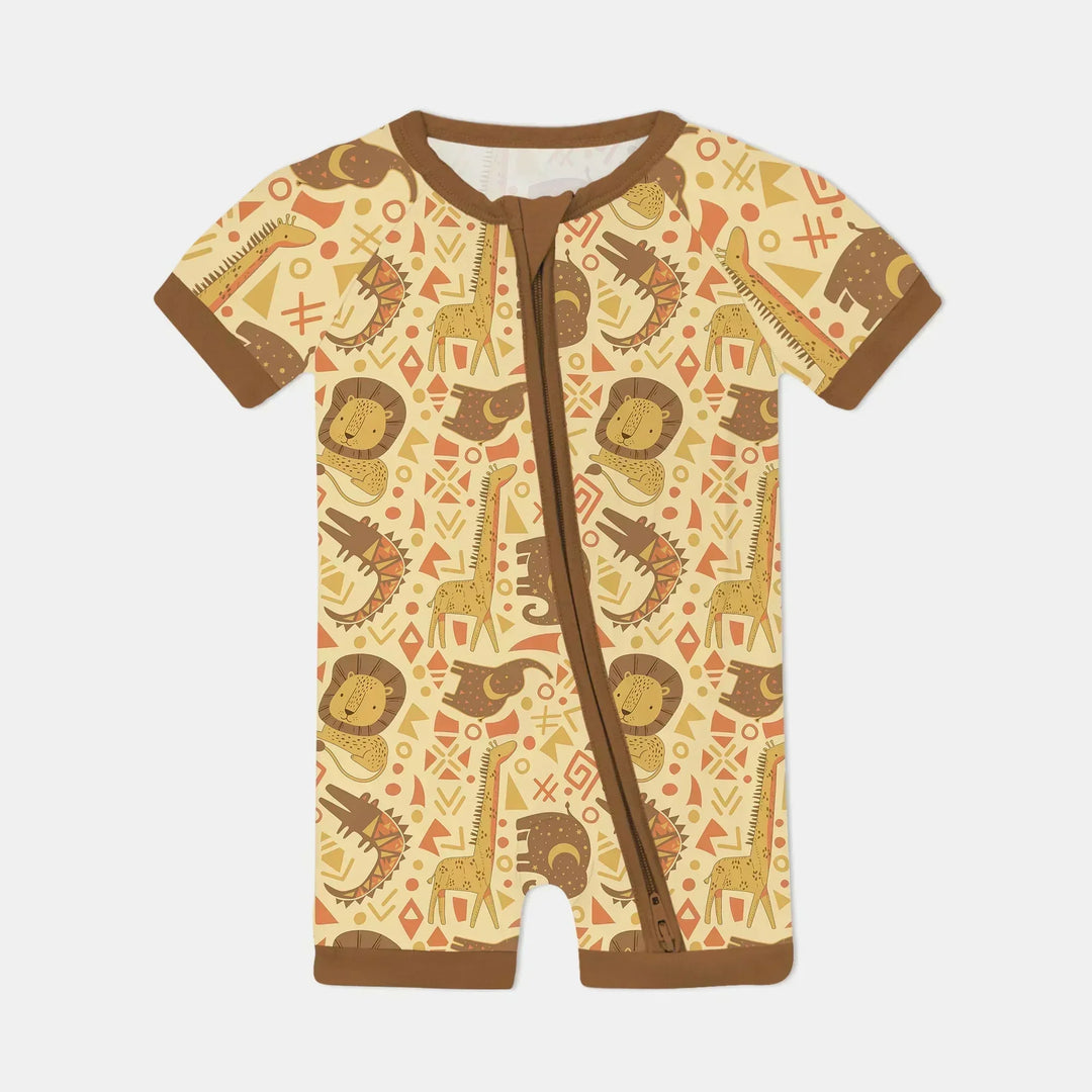 African Animals Spirit Bamboo Shorty Zippy