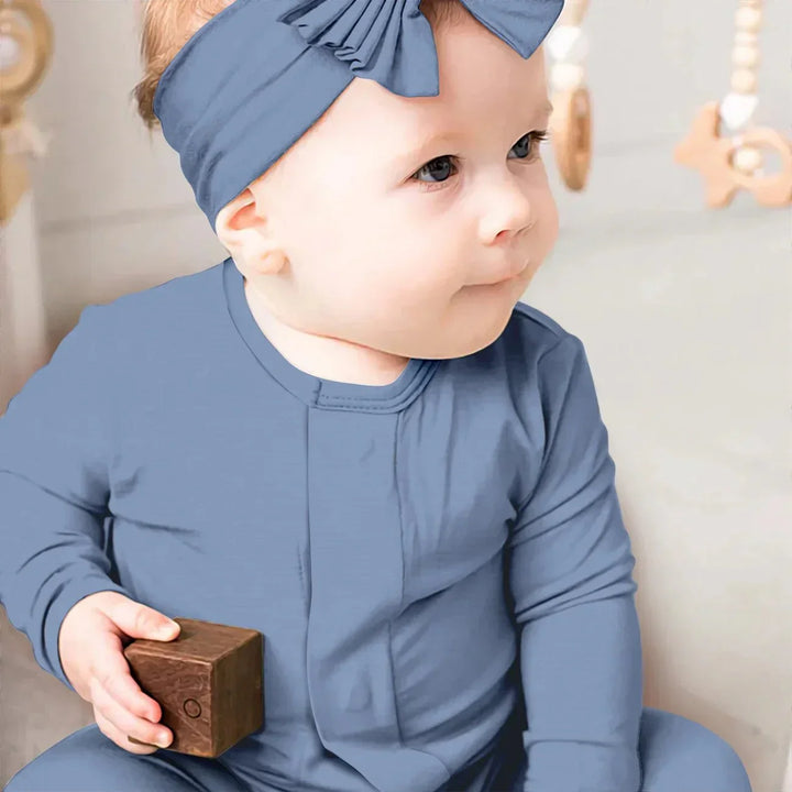 Slate Magnetic Footie Romper , Slate Magnetic Footie Romper - Newborn
