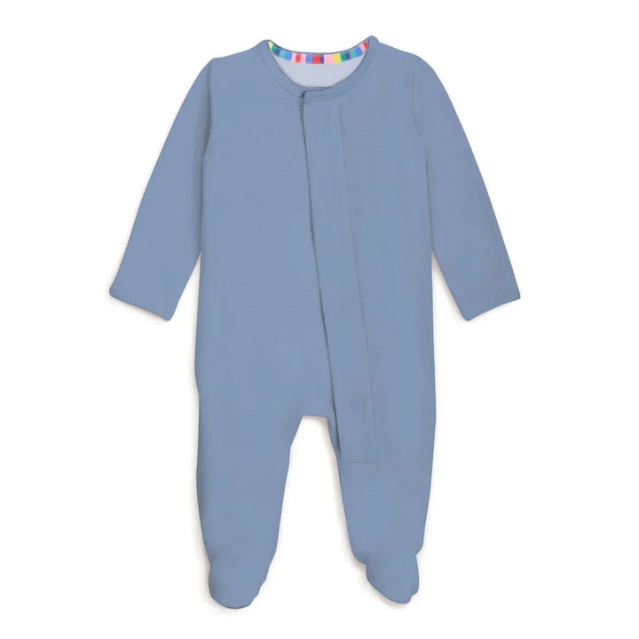 Slate Magnetic Footie Romper , Slate Magnetic Footie Romper - Newborn