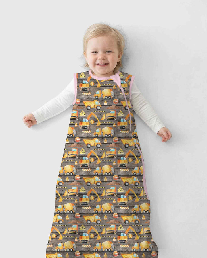 Construction Vehicles Bamboo Sleep Bag
