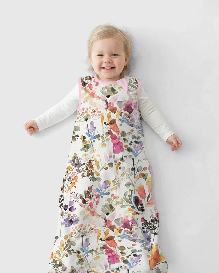 Wildflower Watercolor Garden Bamboo Sleep Bag
