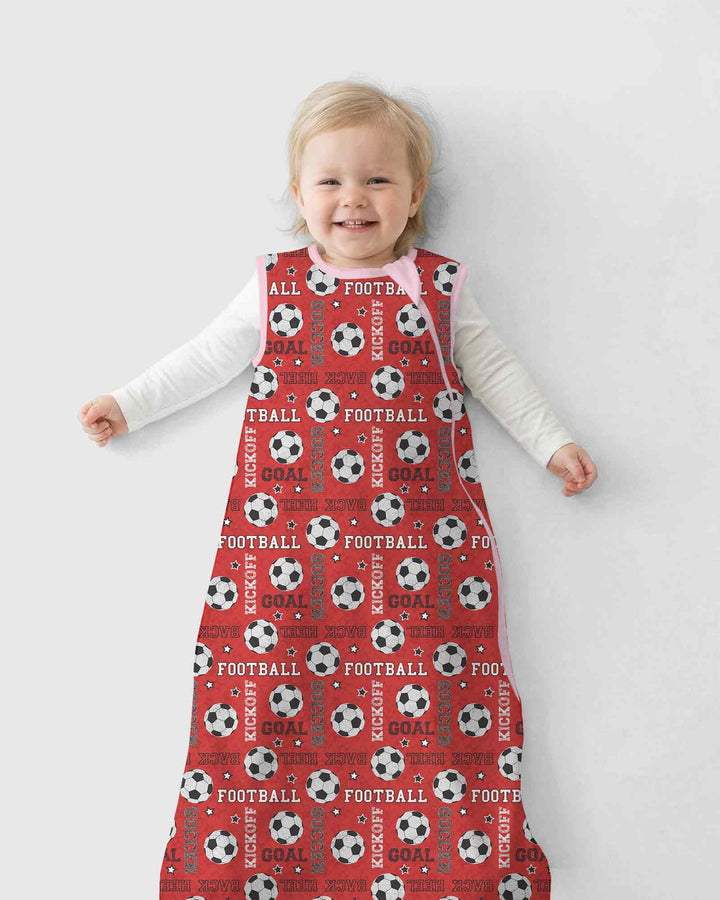 Red Soccer Ball Bamboo Sleep Bag
