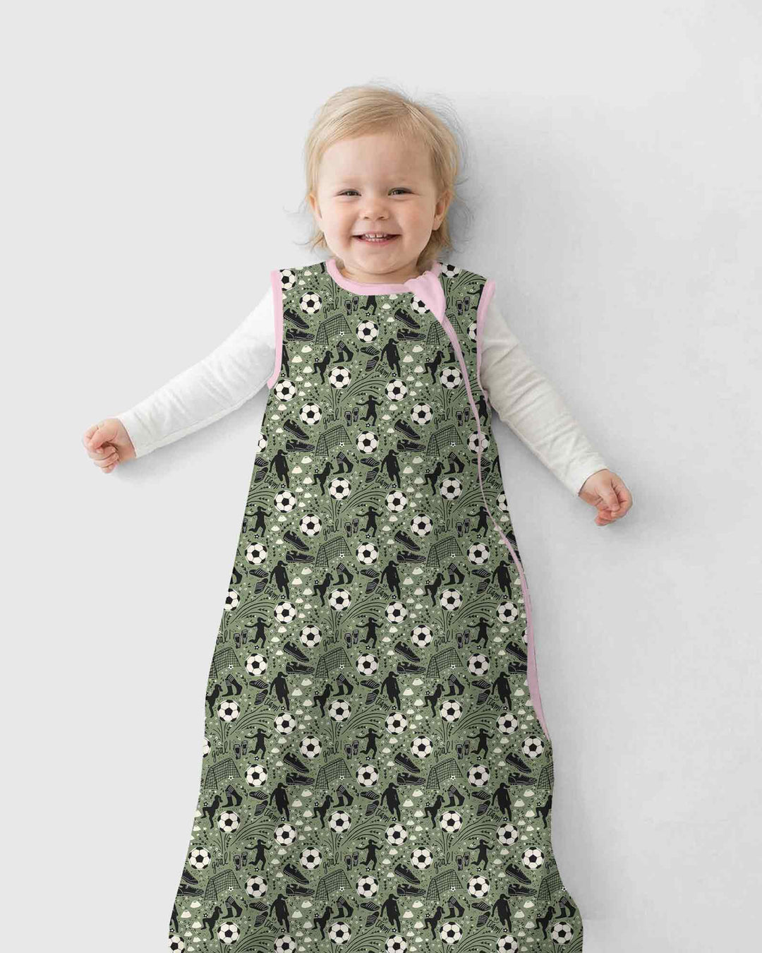 Sage Green Soccer Dreams Bamboo Sleep Bag