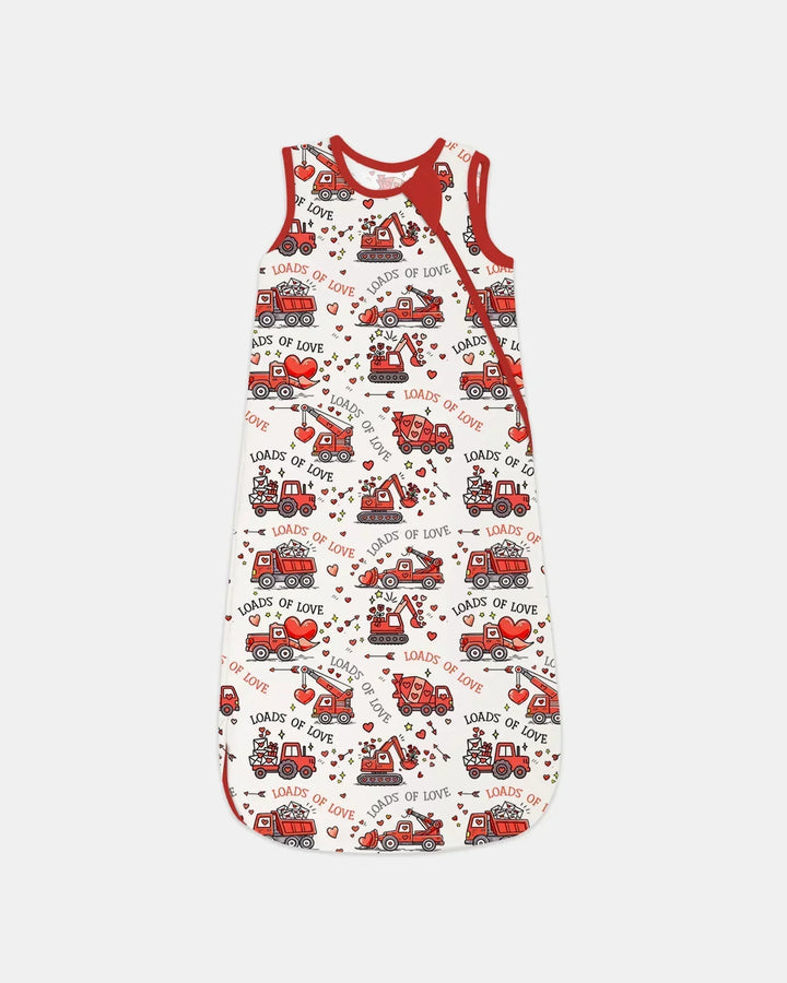 Construction Trucks Loads of Love Bamboo Sleep Bag