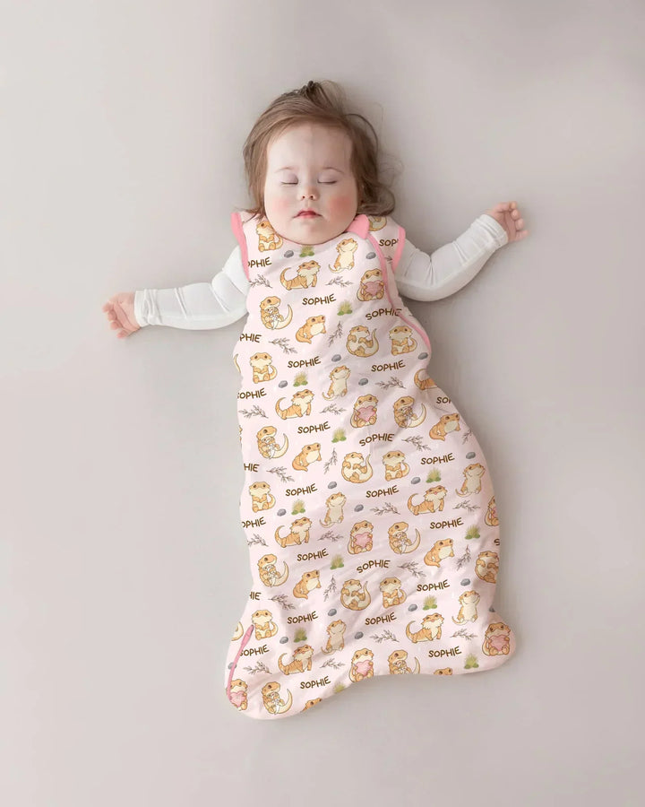 Custom Name Clueless Beardie Bamboo Sleep Bag