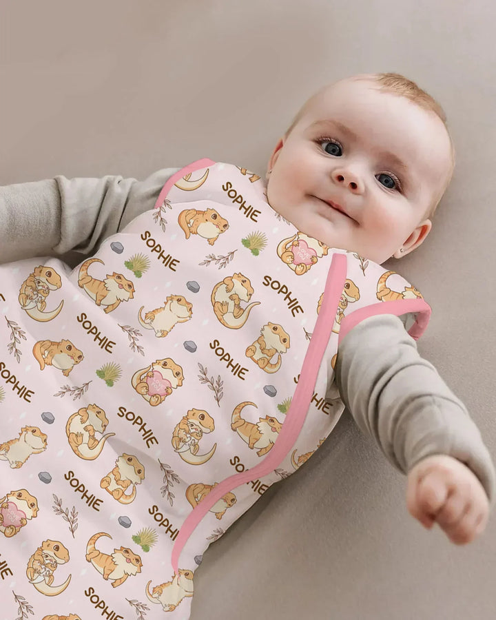 Custom Name Clueless Beardie Bamboo Sleep Bag