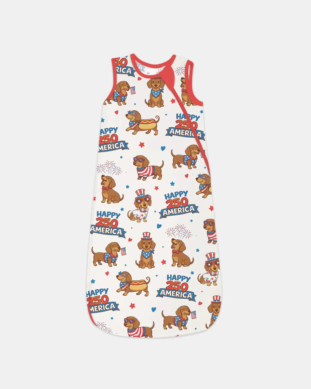 Red, White & Wiener Bamboo Sleep Bag