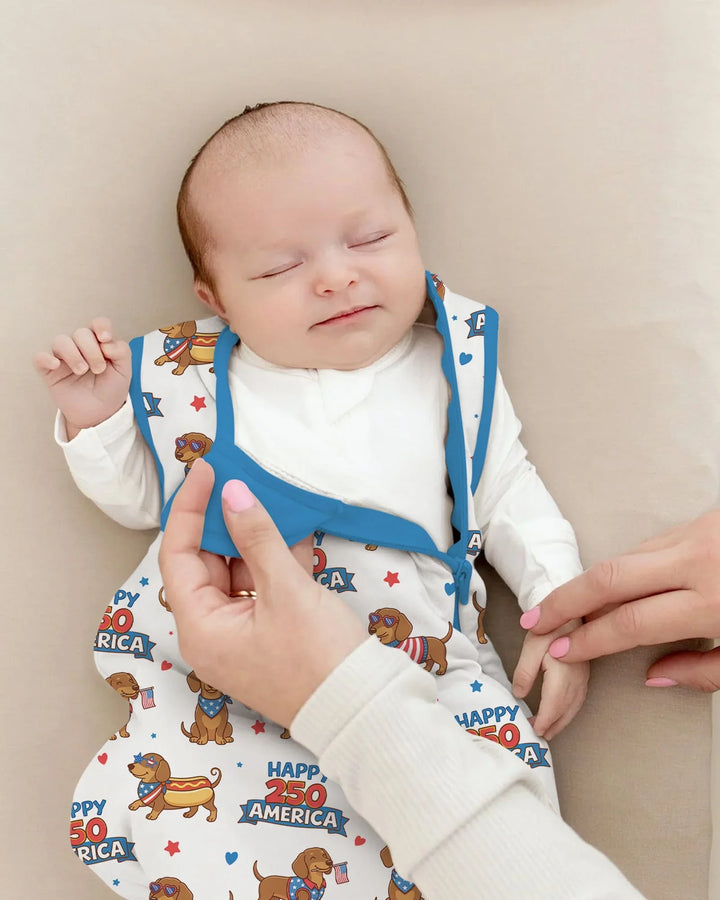 Red, White & Wiener Bamboo Sleep Bag