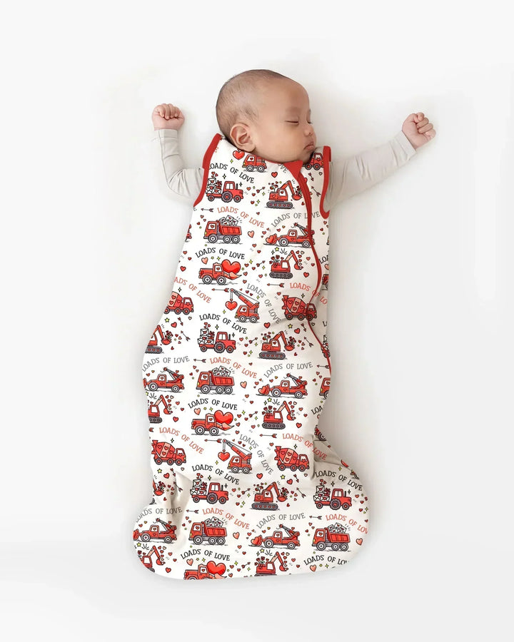 Construction Trucks Loads of Love Bamboo Sleep Bag