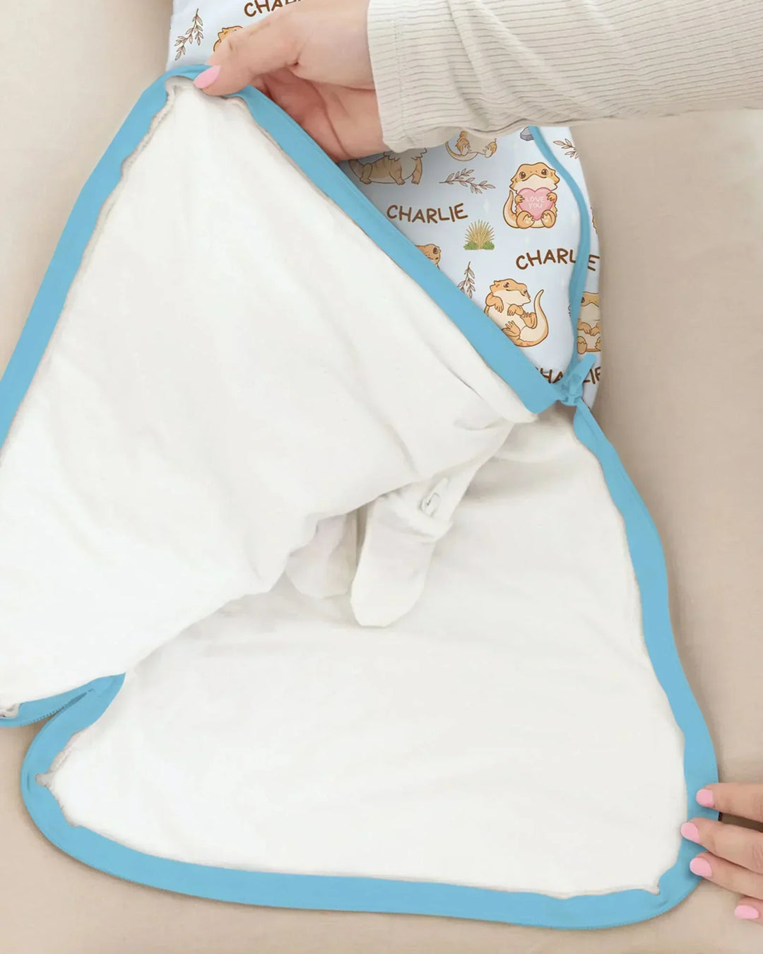 Custom Name Clueless Beardie Bamboo Sleep Bag