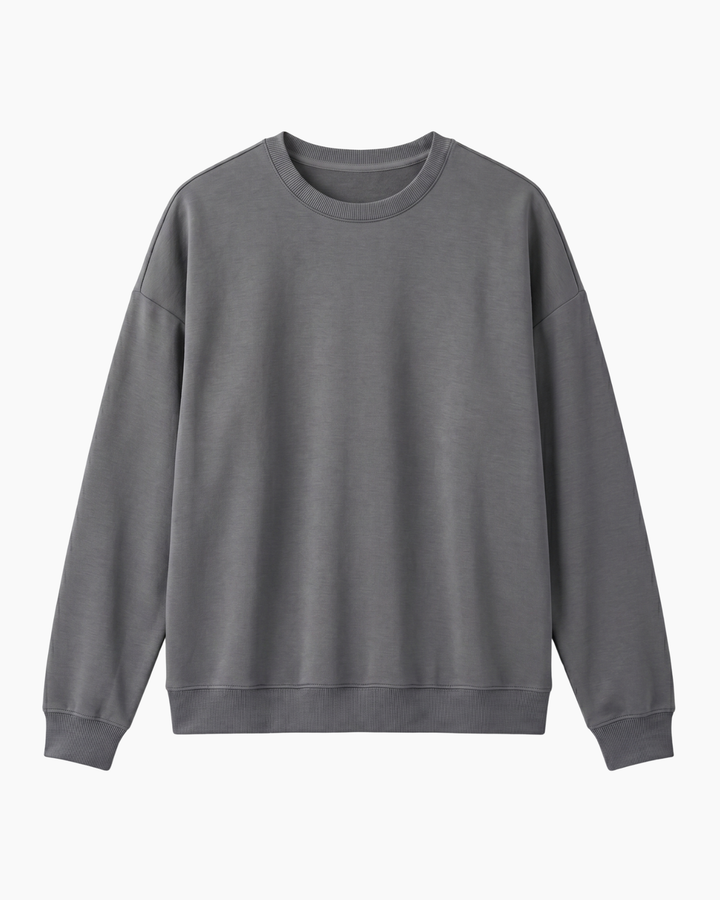 Solid Color Bamboo Adult Crewneck Sweatshirt