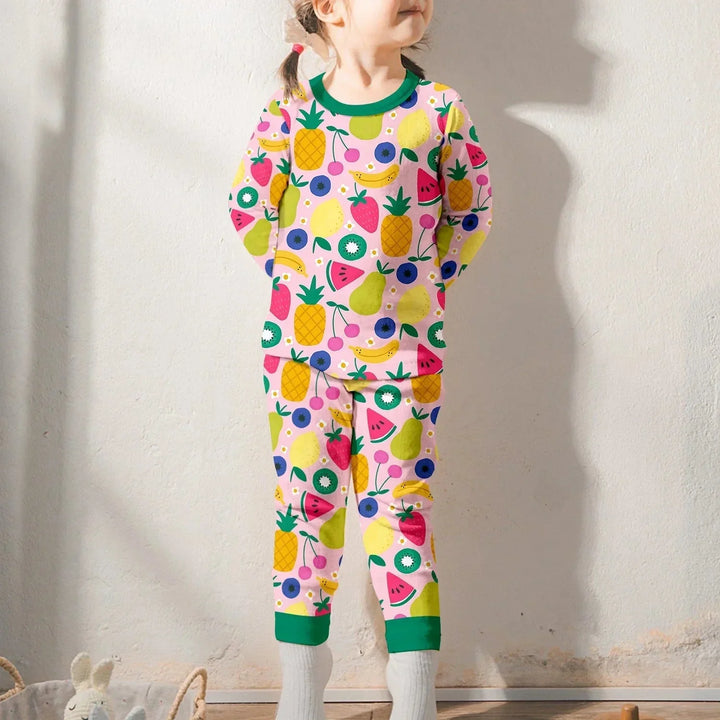 Summer Fruits Two Piece Long Sleeve Pajama Set , Summer Fruits Two Piece Long Sleeve Pajama Set - 12-18M
