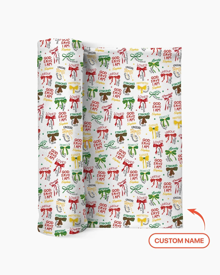 Juneteenth God Says I AM swaddle blanket