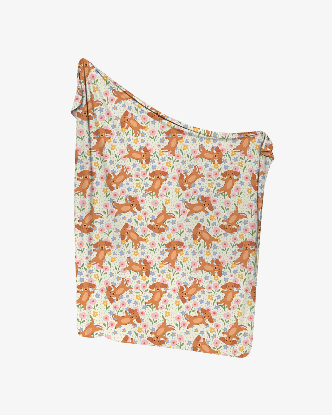 Dachshund Blooms Family Matching swaddle blanket