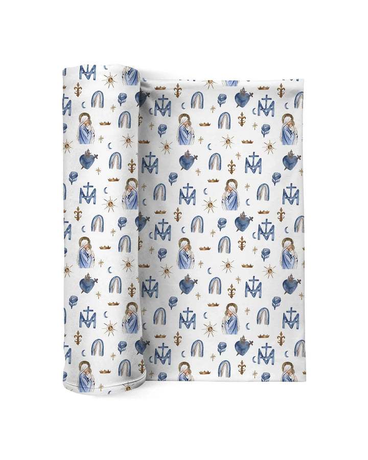 Little Ave Maria swaddle blanket