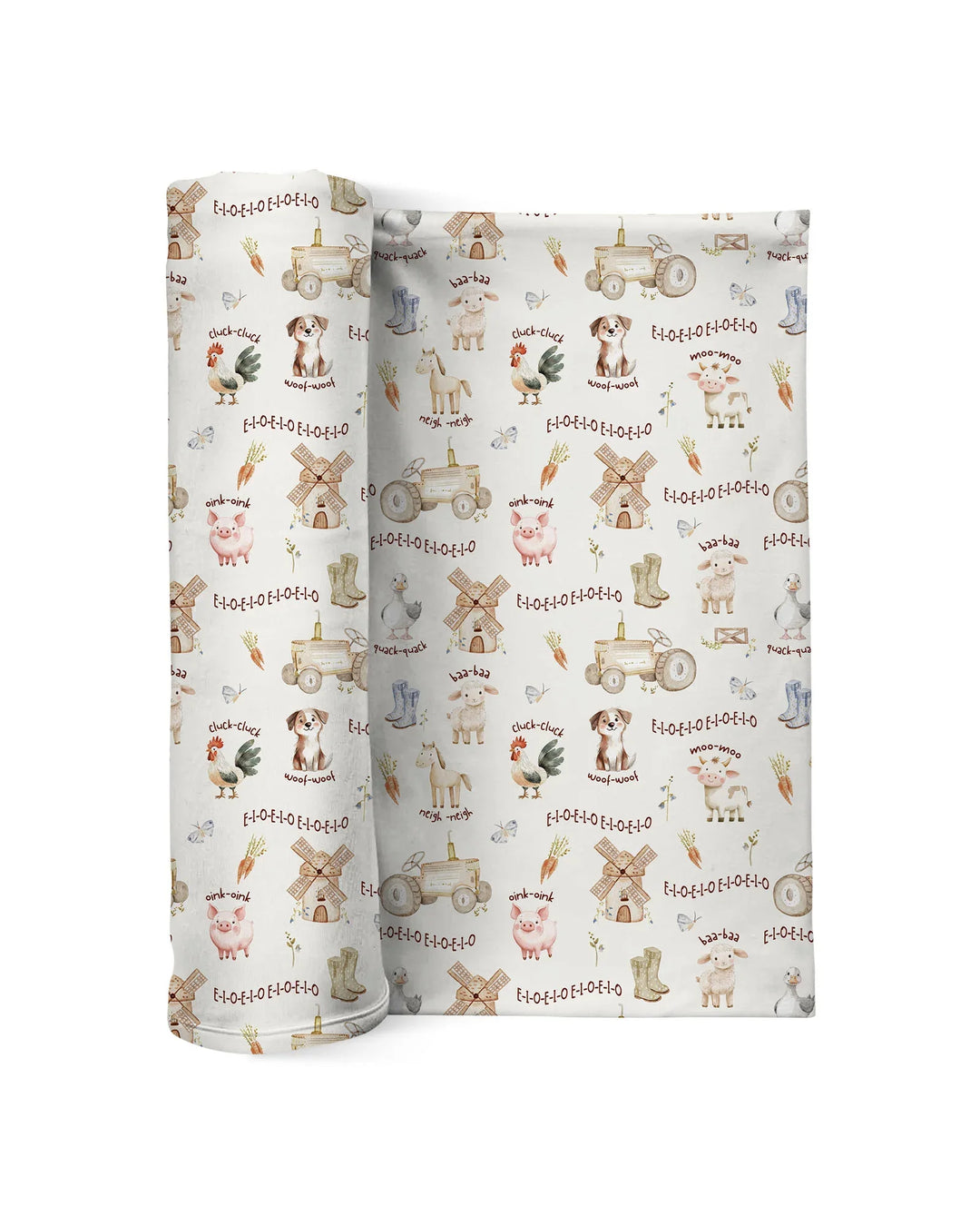 Old McDonald Farm Family Matching swaddle blanket
